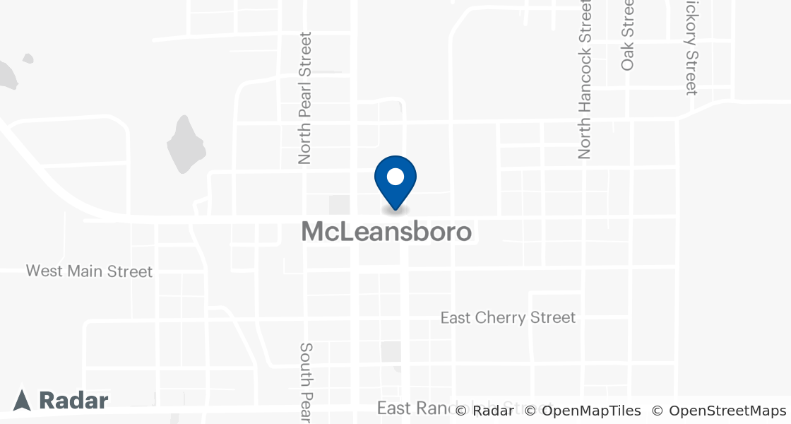 Map of Dairy Queen Location:: 134 E Market St, Mc Leansboro, IL, 62859-1317